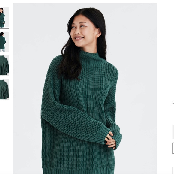 aerie green sweater
